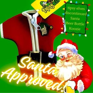 TIPSY ELVES BEER BOTTLE KOOZIE